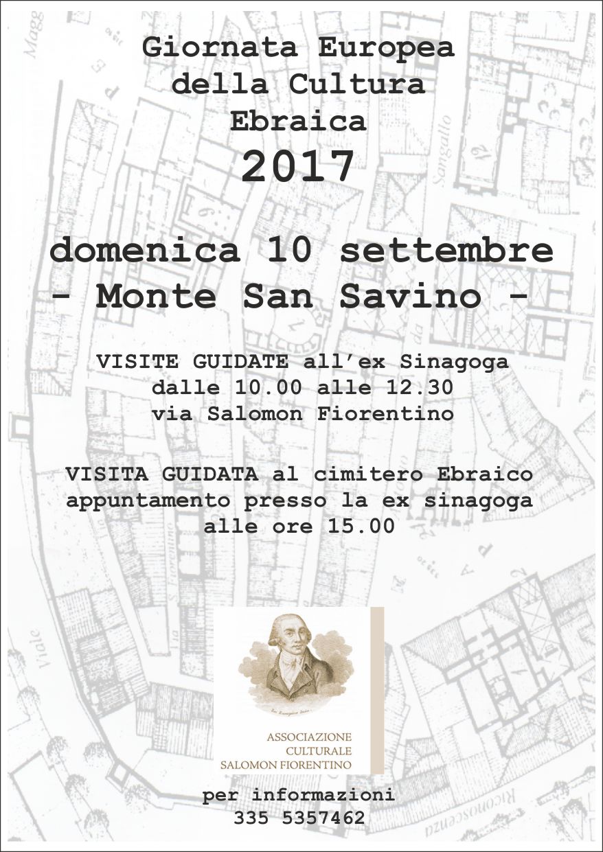 GIORNATA EUROPEA DELLA CULTURA EBRAICA, INIZIATIVE A MONTE SAN SAVINO