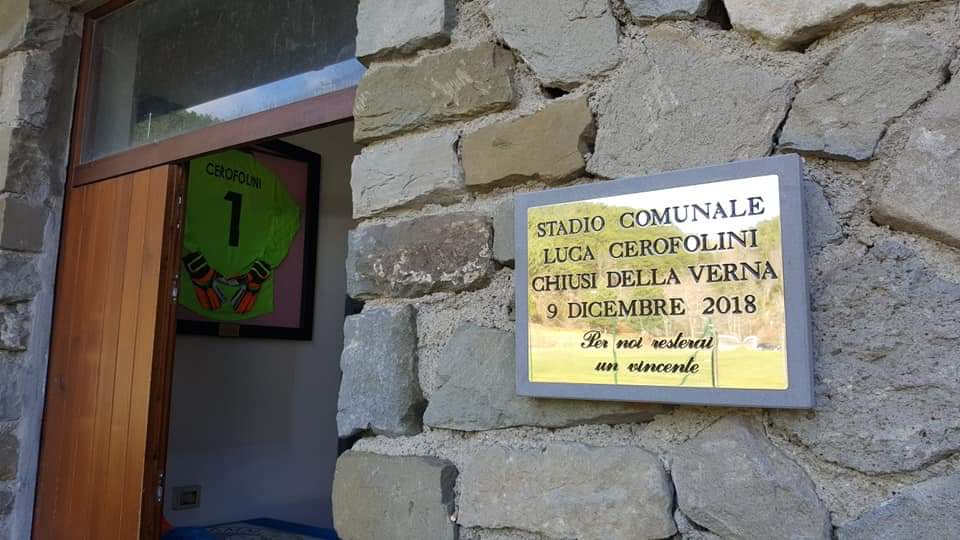 Chiusi della Verna, ora lo stadio comunale è intitolato a Luca Cerofolini