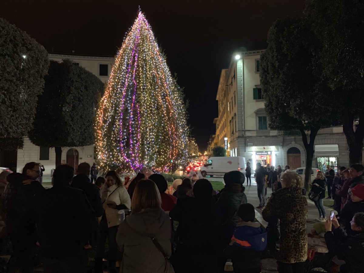 Inaugurato l’albero di Natale in Piazza Guido Monaco