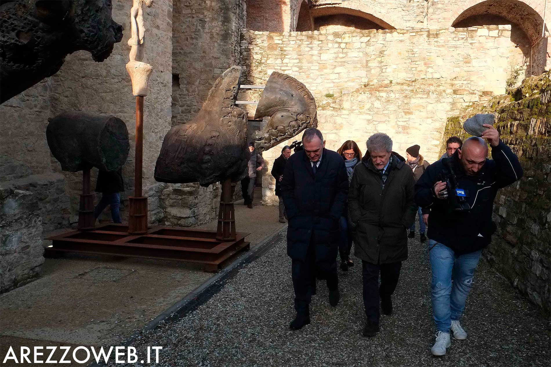 Il Governatore della Toscana Rossi visita la fortezza di Arezzo – FOTO