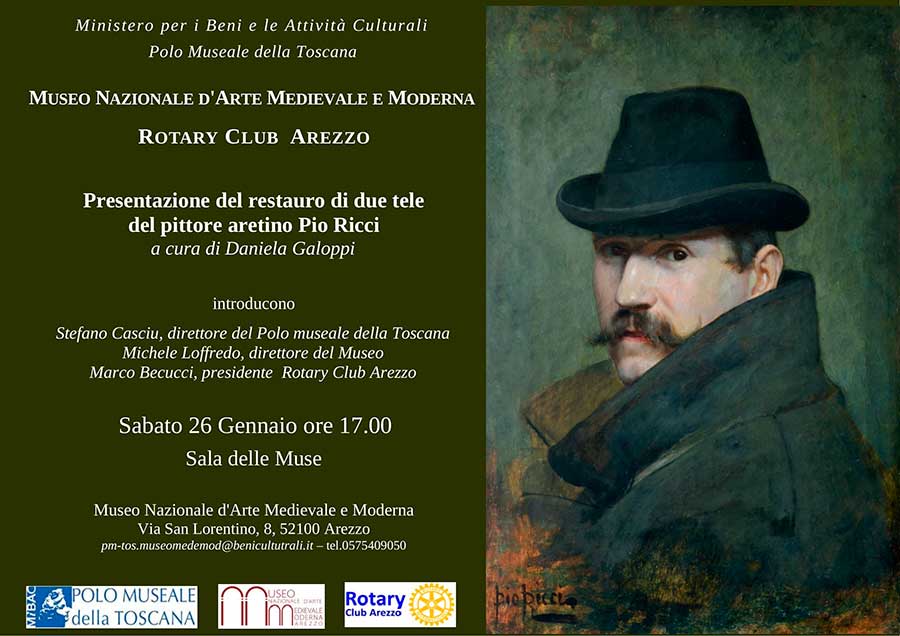 Presentazione del restauro di due tele del pittore aretino Pio Ricci