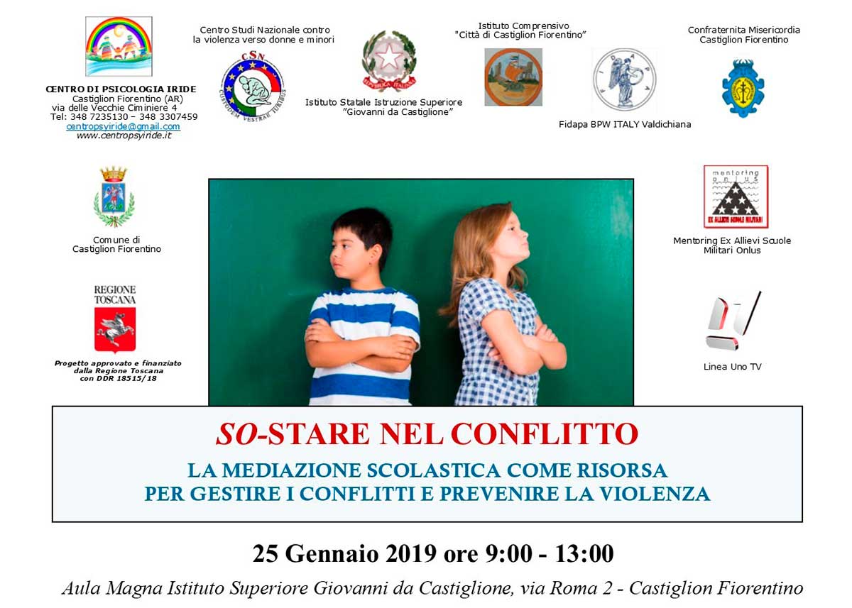 Violenza e Bullismo al centro del convegno in programma venerdì prossimo all’aula magna dell’Istituto superiore Giovanni da Castiglione.