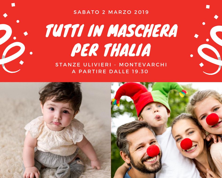 Montevarchi: Tutti in maschera per Thalia per aiutarla a camminare