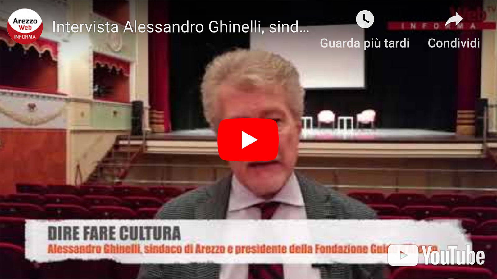 Intervista a Alessandro Ghinelli, Sindaco di Arezzo e presidente della Fondazione Guido d’Arezzo
