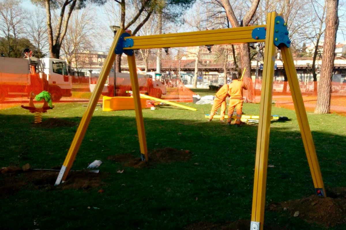 I nuovi giochi per bambini a Campo di Marte