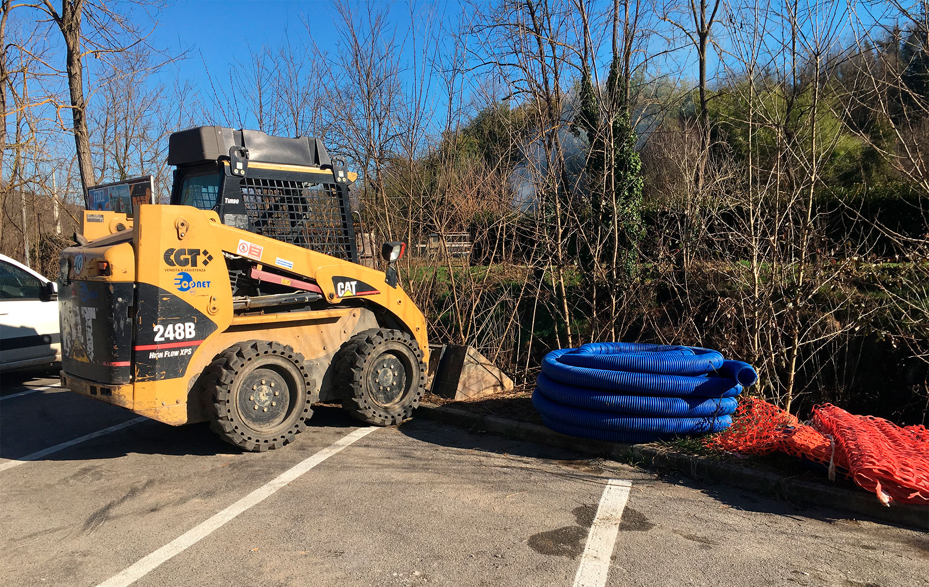 Demolizione di un ponte sul Sellina e messa in ripristino delle sponde del torrente