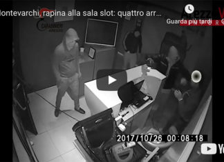 rapina sala slot montevarchi