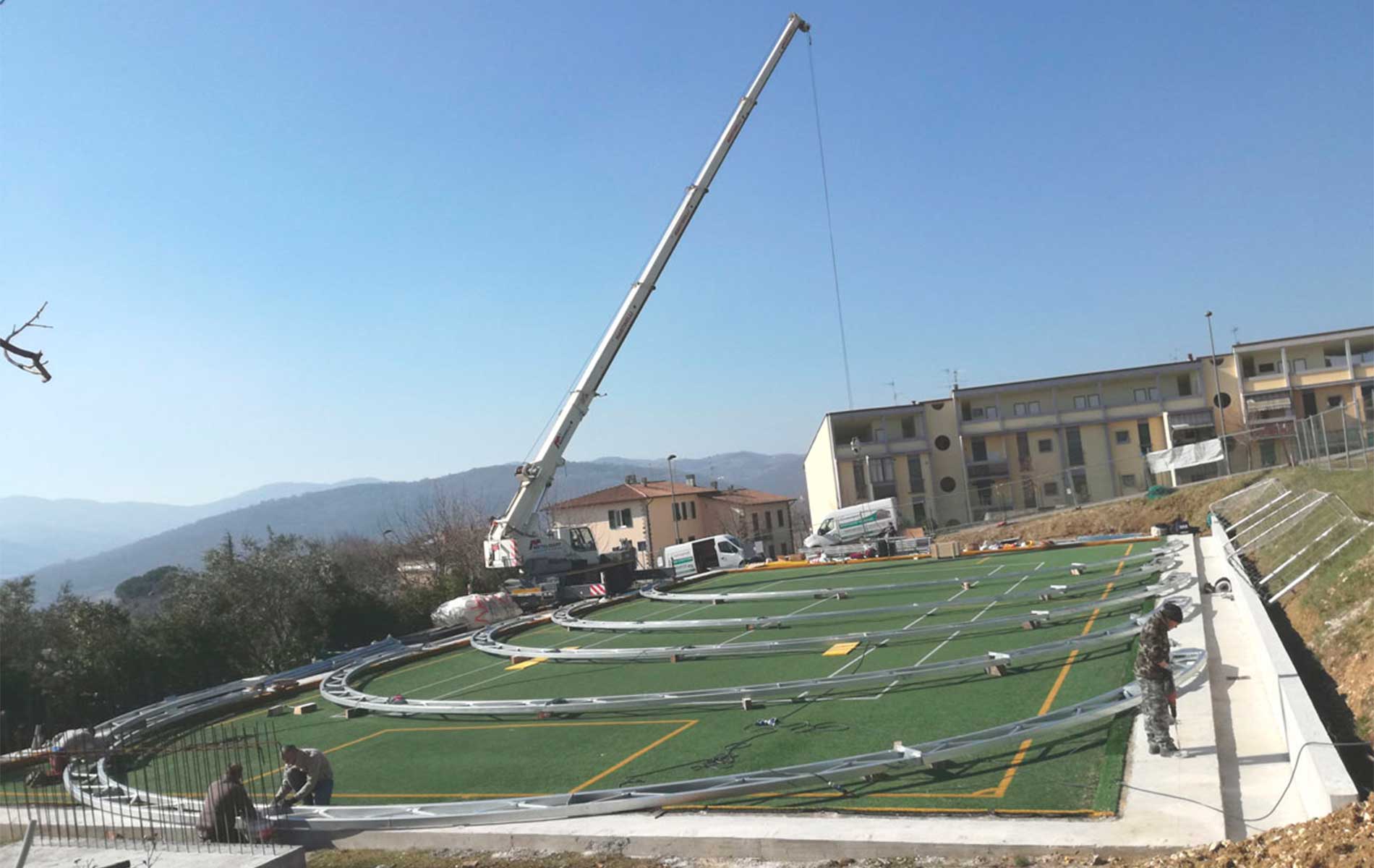 Tennis club Anghiari: finalmente coperto uno dei campi