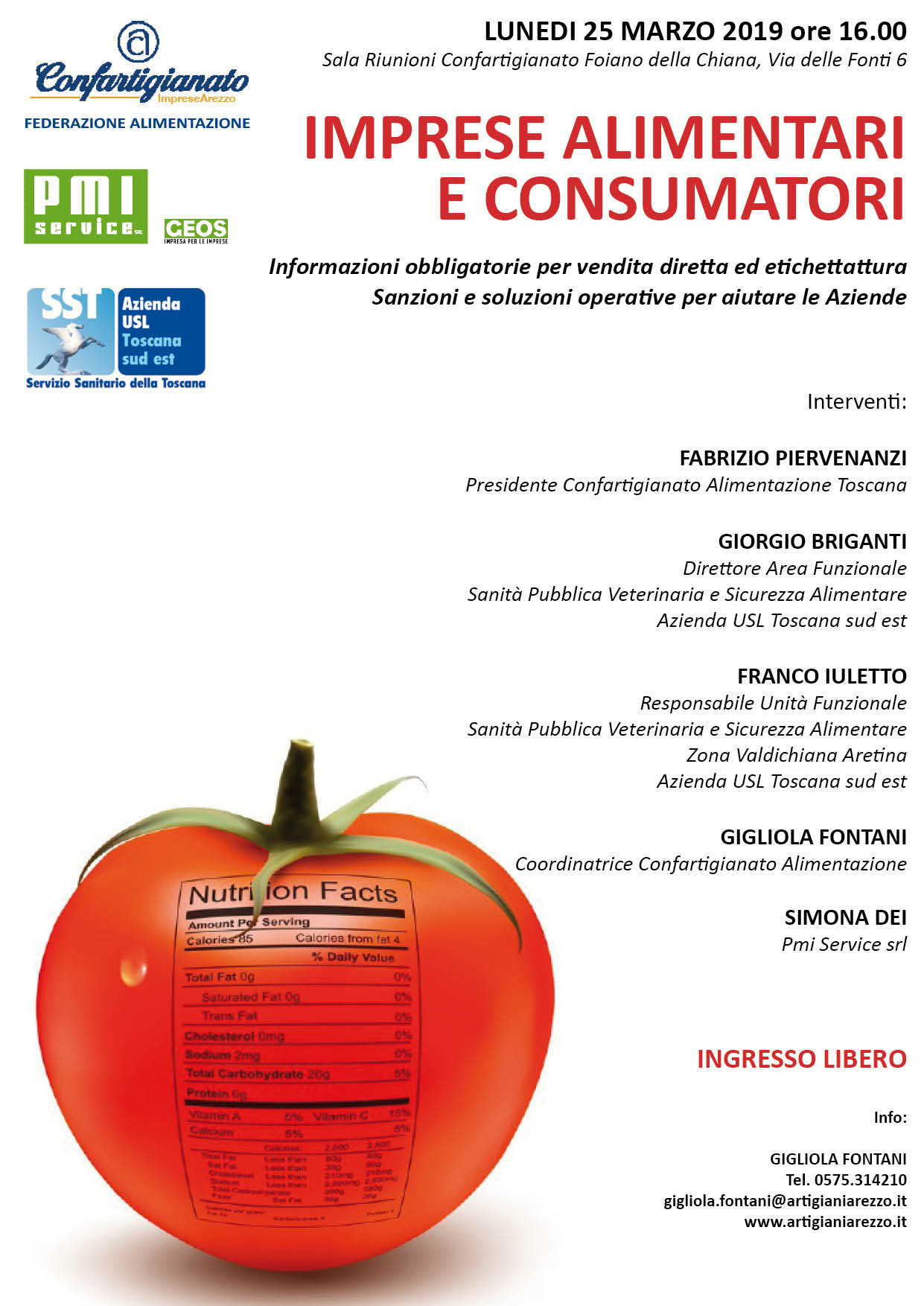 Seminario di Confartigianato: alimentazione per imprese e consumatori