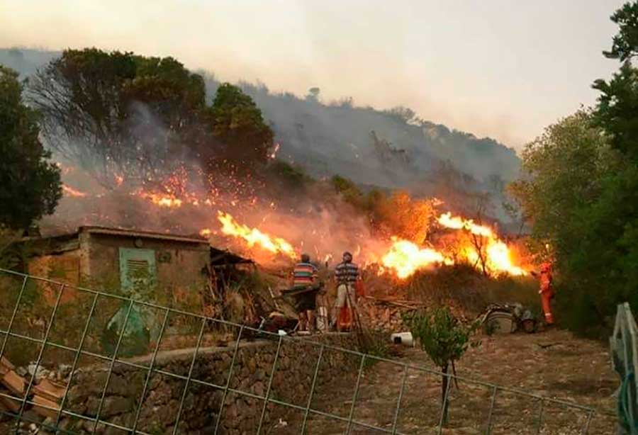 Incendio boschivo in località Fragaiolo