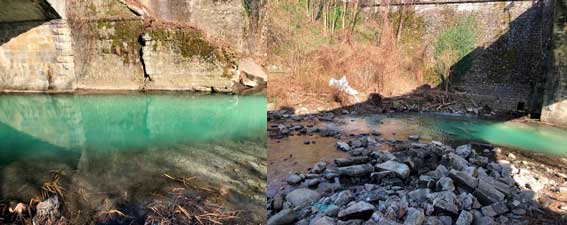 Sversamento di gasolio e concime in Arno a Stia