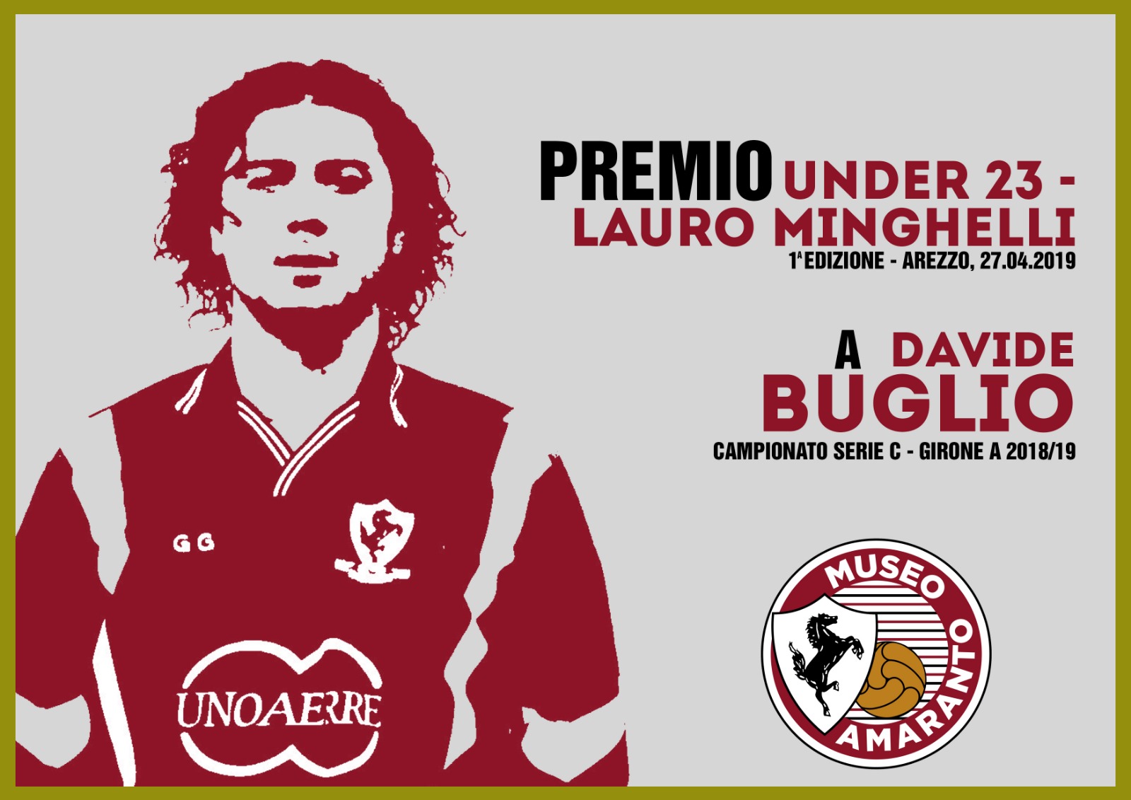 Davide Buglio si aggiudica la prima edizione del premio “Lauro Minghelli”