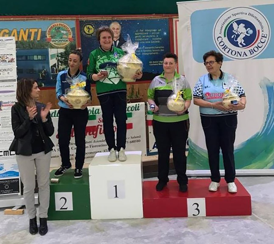 Bocce – “Città di Cortona”: alla gara nazionale femminile la marchigiana Morresi prevale sulla viareggina Sebastiani