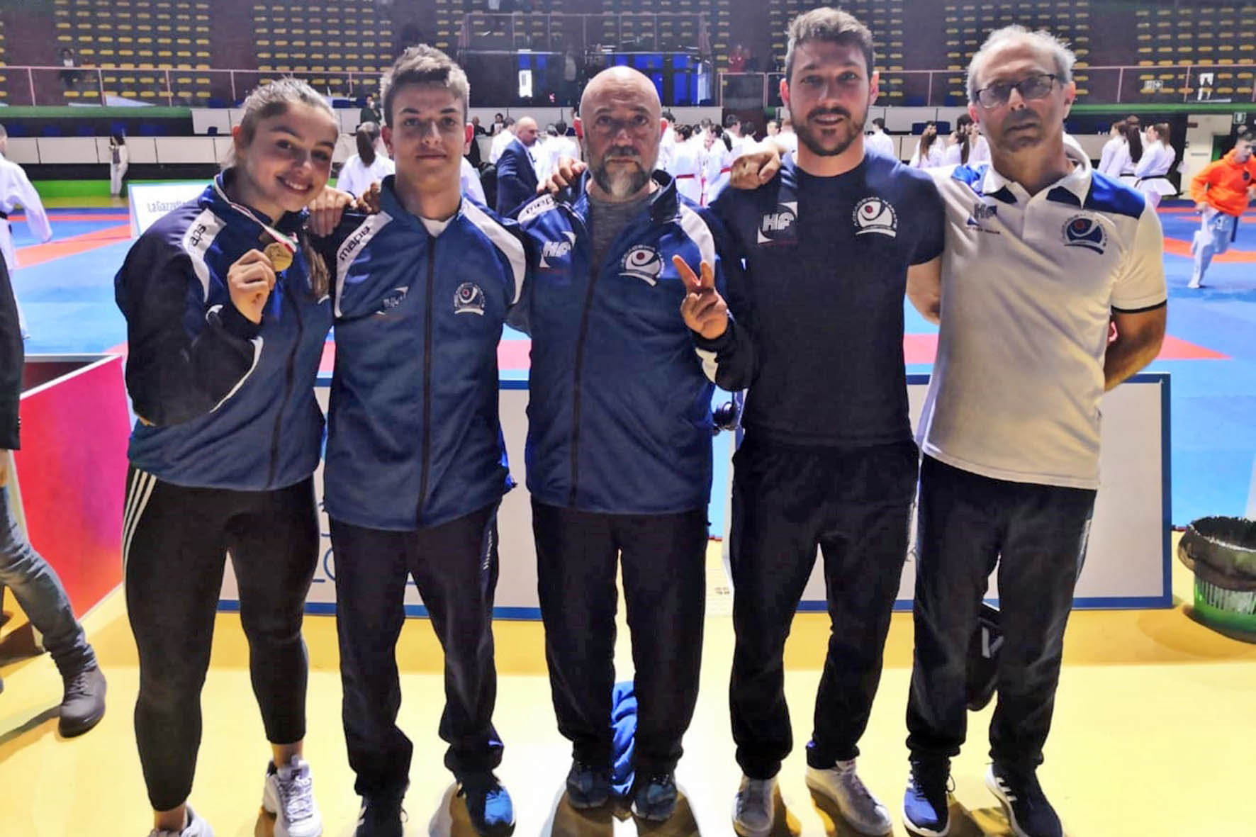 Accademia Karate Casentino - Liguri, Cherubini e staff tecnico (1)