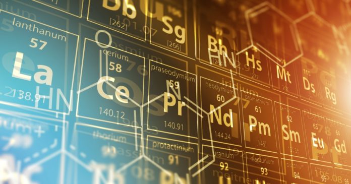 Periodic Table Science Concept 3D Rendered Illustration. Chemistry Theme.