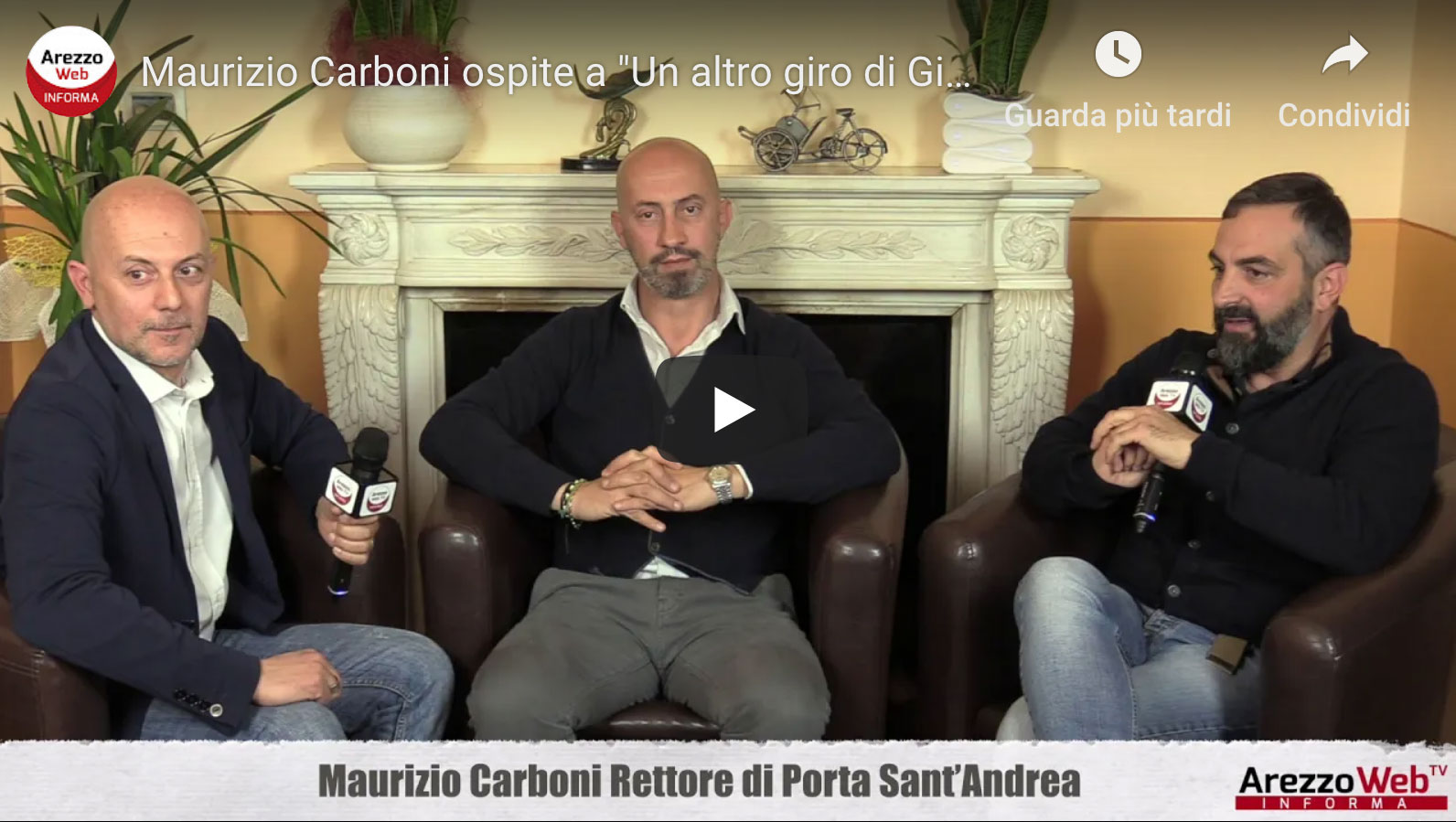 Maurizio Carboni Rettore di Porta Sant’Andrea ospite a “UN ALTRO GIRO DI GIOSTRA”