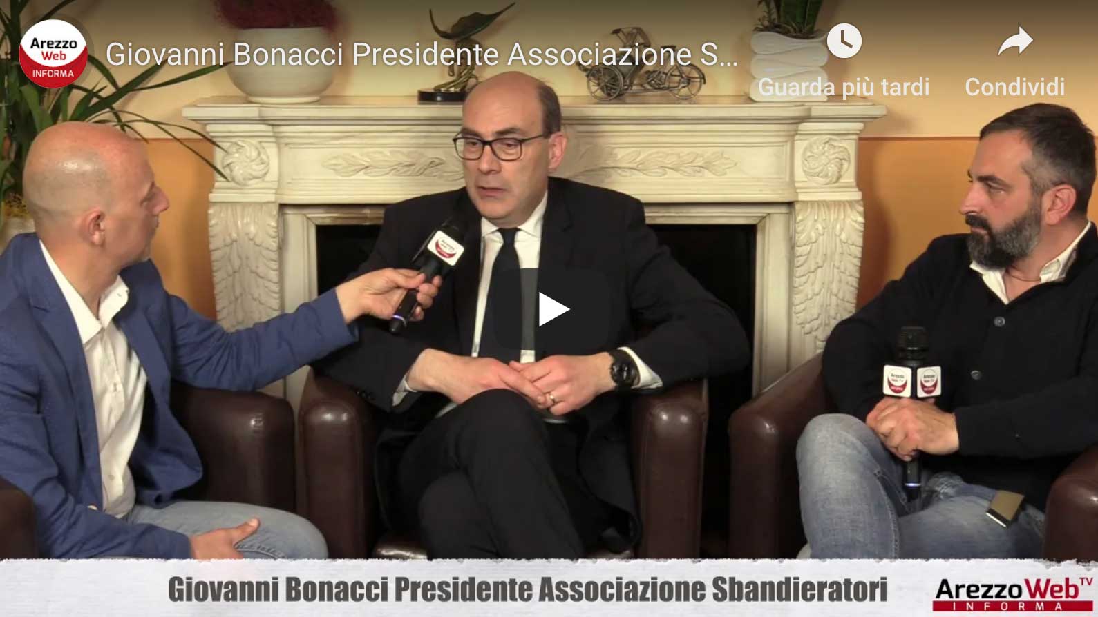 Giovanni Bonacci Presidente Associazione Sbandieratori ospite a “UN ALTRO GIRO DI GIOSTRA”