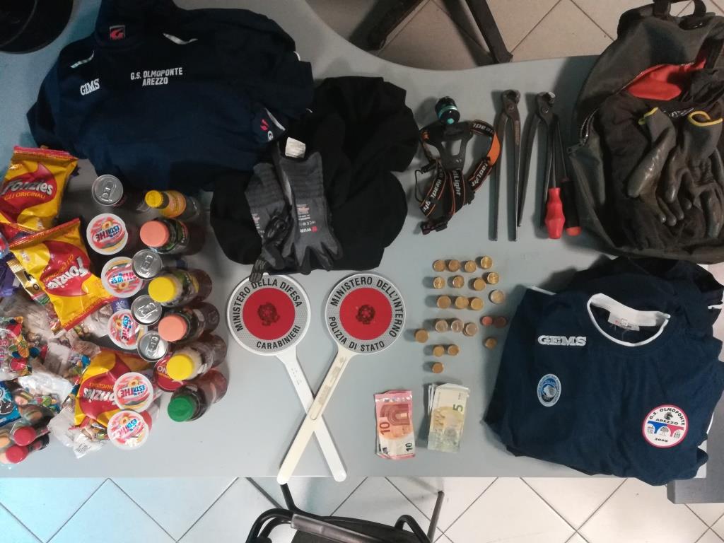 Due arresti per furto ad attività commerciali di Arezzo