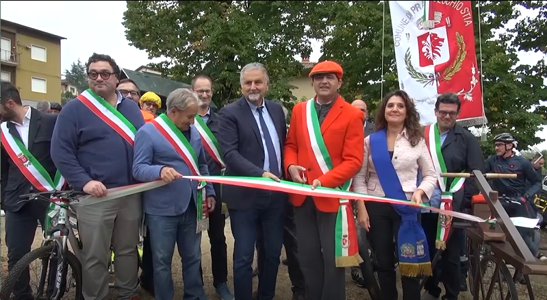 Ciclovia dell’Arno, Ceccarelli inaugura a Stia il ‘tratto della sorgente’