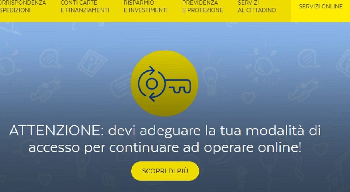 Problemi sul sito e la app di Poste Italiane