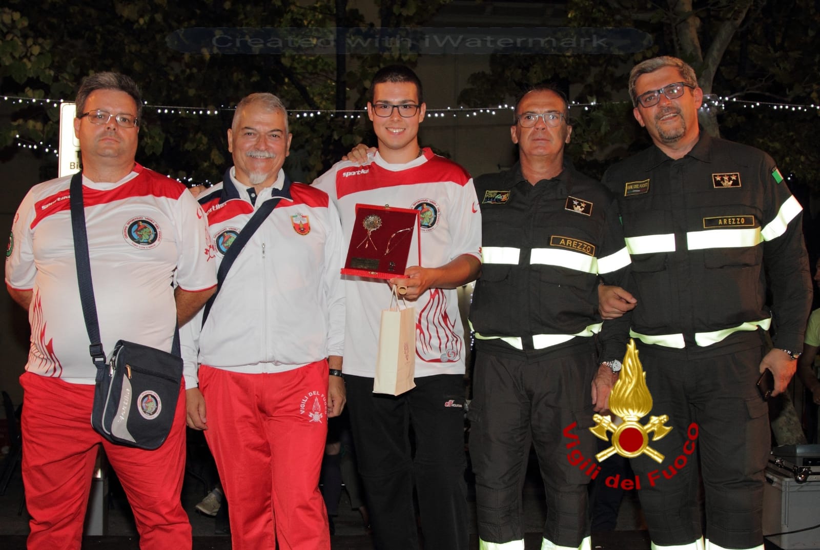 Bianchi dei Vigili del Fuoco di Arezzo, Ravanelli e Pippi tre Big premiati a Cortona