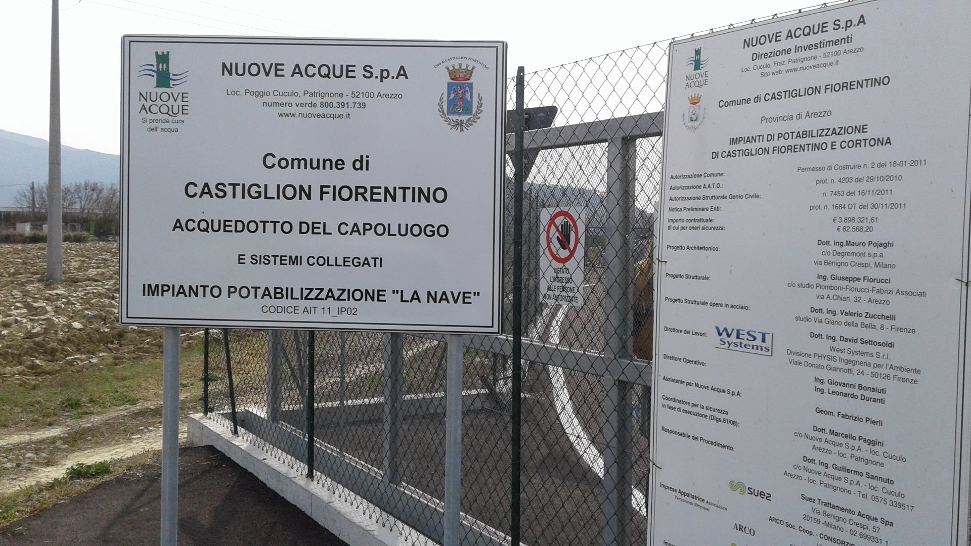 Dal 2014 più di 5,5 milioni investiti da Nuove Acque per il servizio idrico integrato a Castiglion Fiorentino
