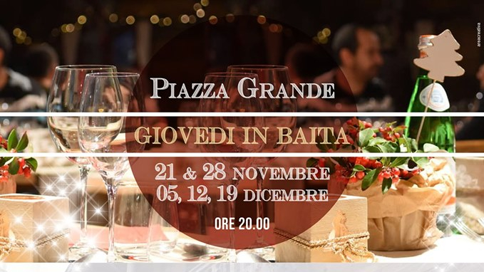 Il giovedì trionfa il gusto con le Cene in Baita. Dal 21 novembre