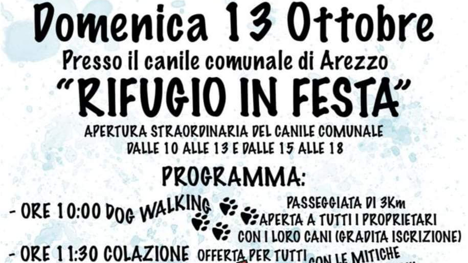 “Rifugio in festa”, domenica iniziativa al Canile comunale