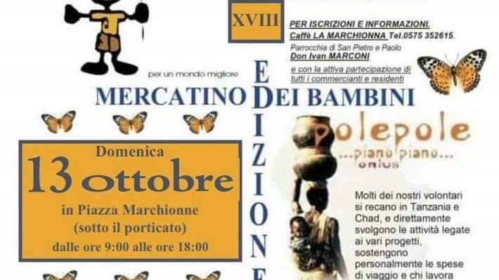 Solidarietà, alla Marchionna la XVIII edizione del Mercatino dei Bambini. Domenica dalle 9 alle 18