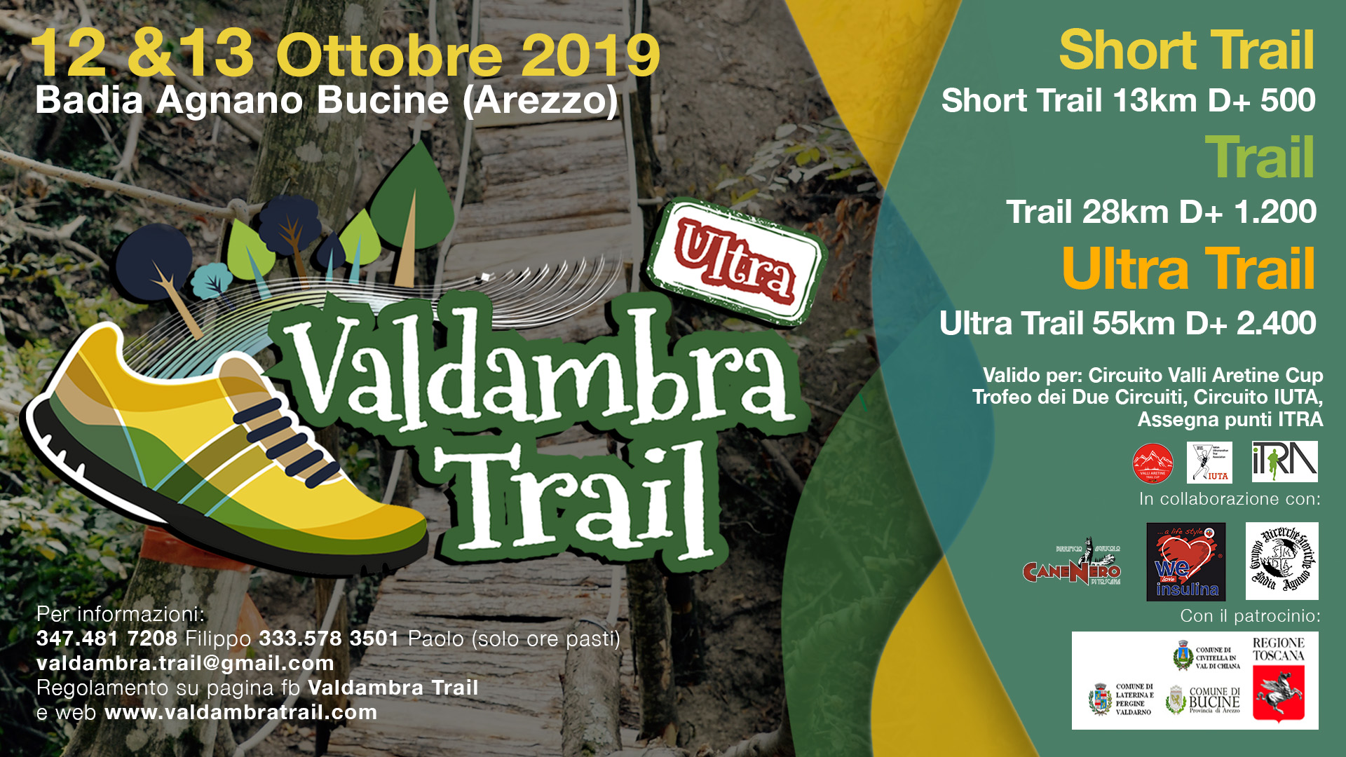 Terza edizione dell’Ultra Valdambra Trail. Nel weekend a Badia Agnano