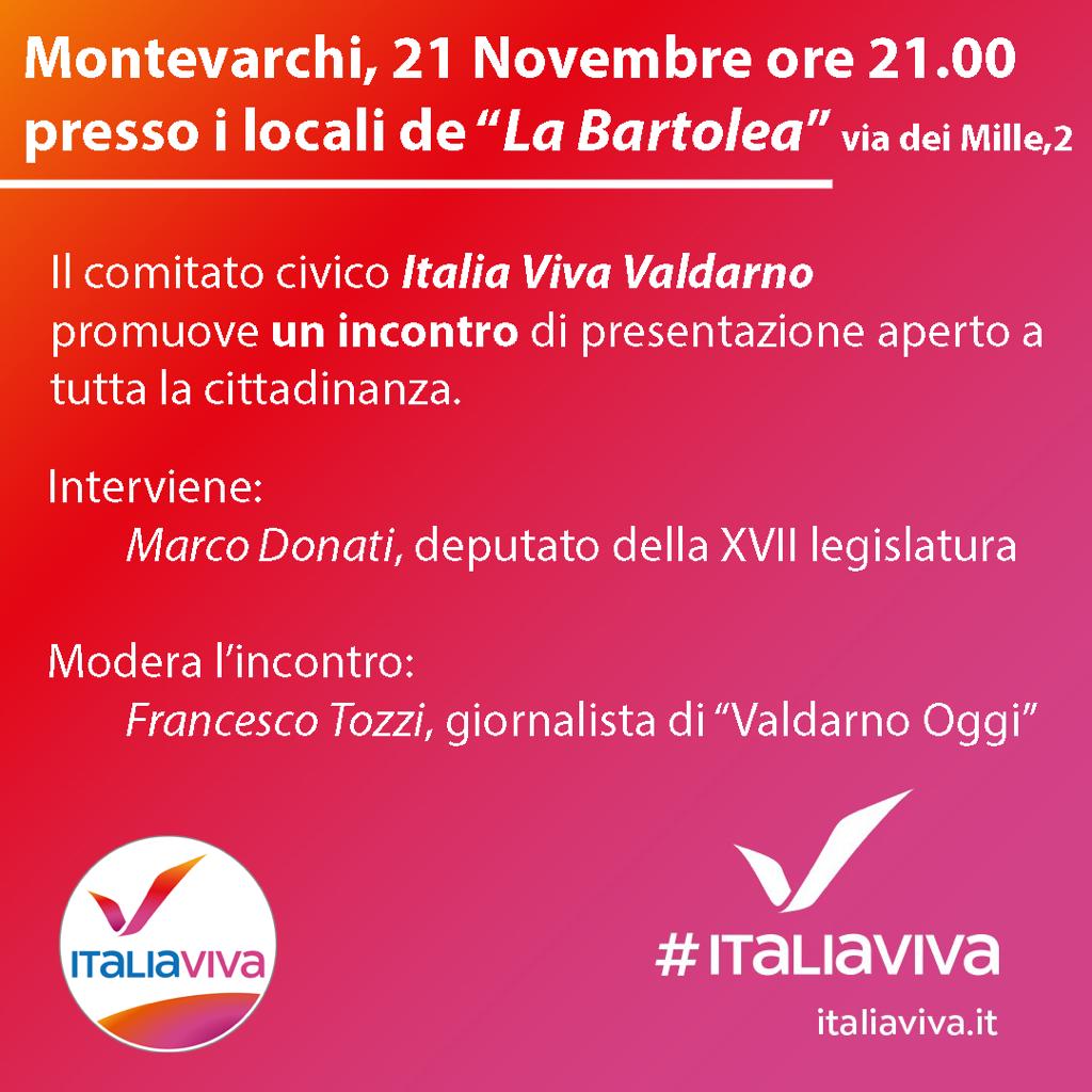Il “Comitato Italia Viva Valdarno” si presenta