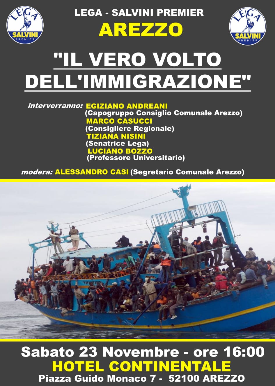 “Il vero volto dell’immigrazione”. Evento della Lega Nord