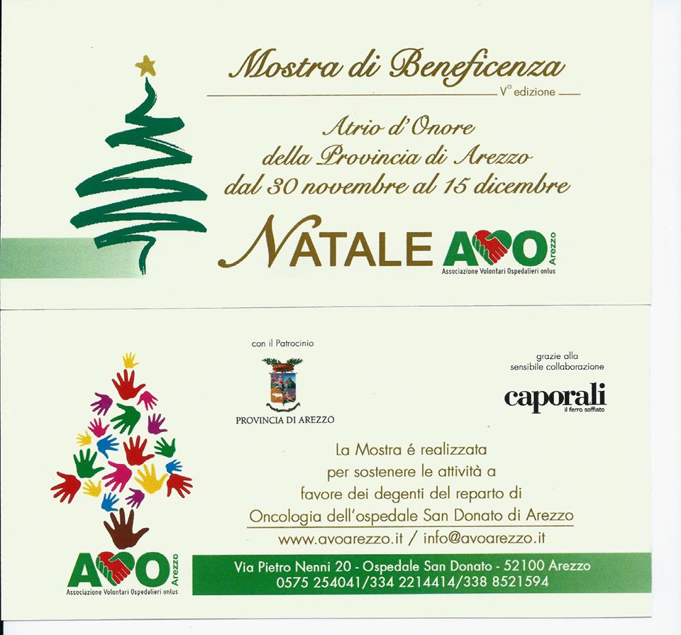 Nell’atrio del Palazzo della Provincia la mostra di beneficenza “Natale Avo”. I fondi all’oncologia del San Donato