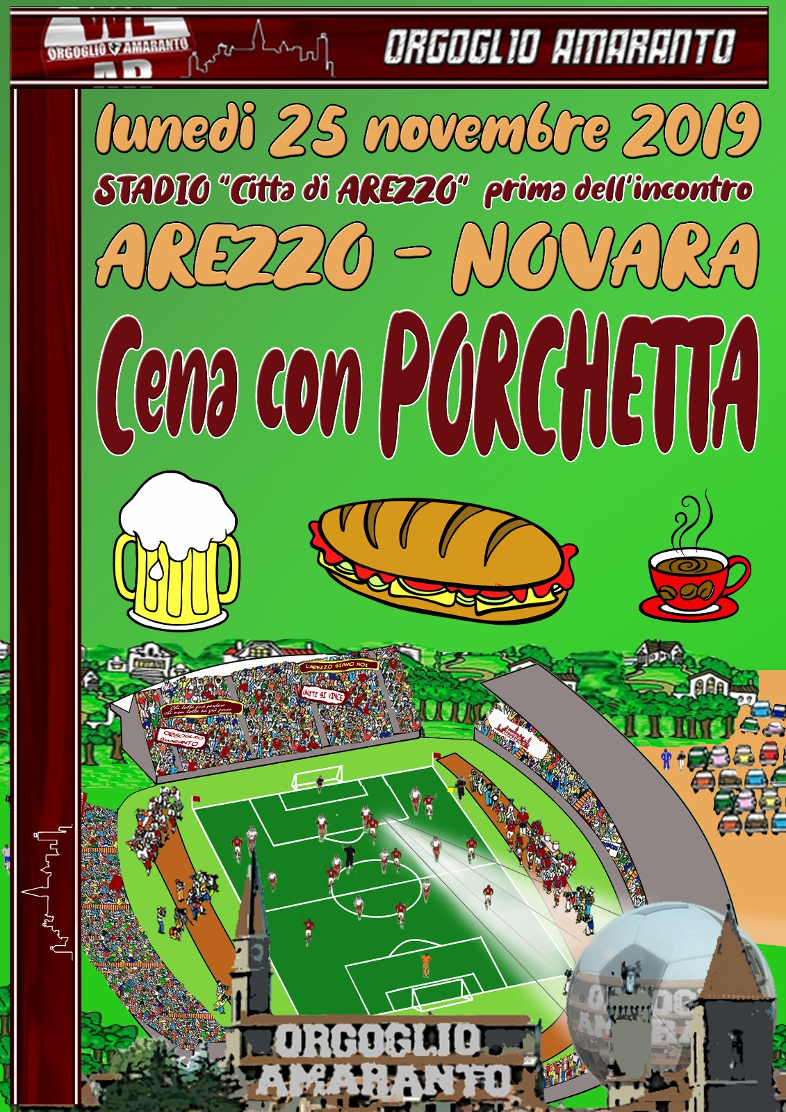 OA, porchetta per tutti i tifosi prima della partita con il Novara