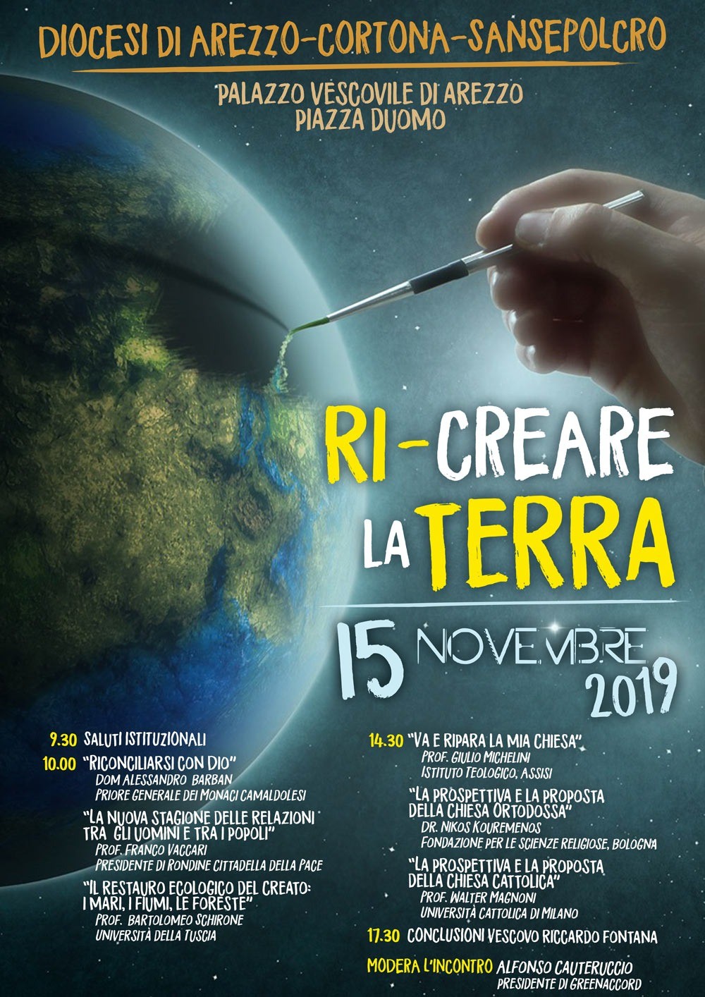 Convegno sull’ambiente a palazzo vescovile “Ri-creare la terra”