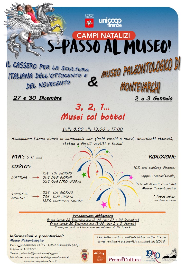Campus natalizi a Montevarchi al Cassero e al Museo Paleontologico