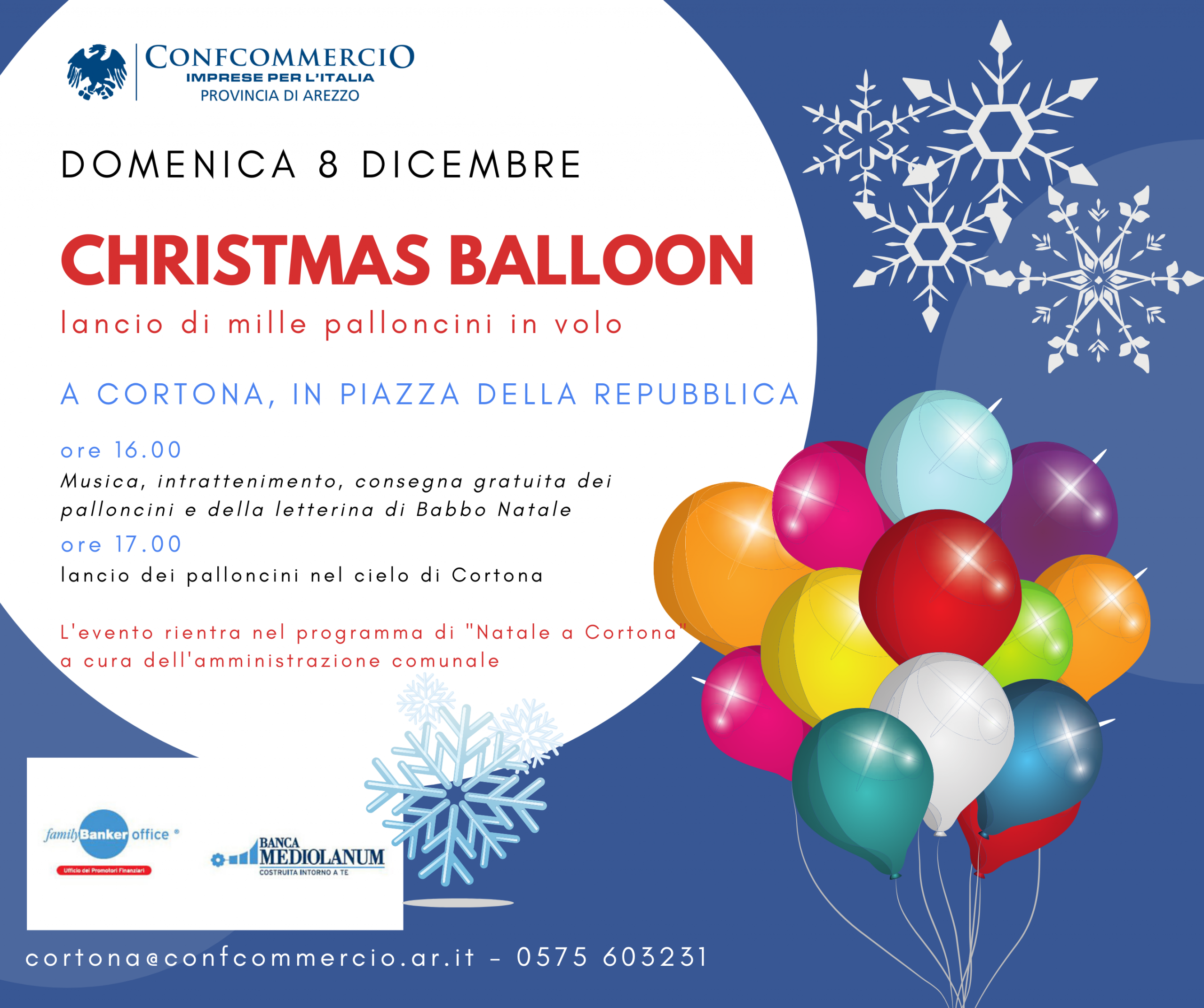 Natale a Cortona, domenica 8 dicembre arriva “Christmas Balloon”