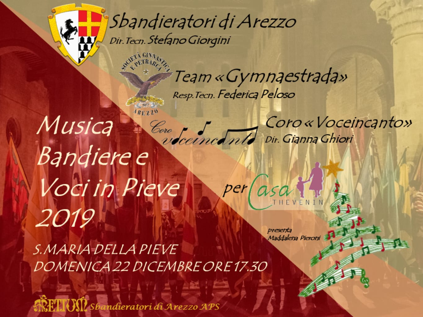 “Musica Bandiere e Voci in Pieve 2019”: Gymnaestrada, Coro VoceIncanto e Sbandieratori per un pomeriggio di spettacolo