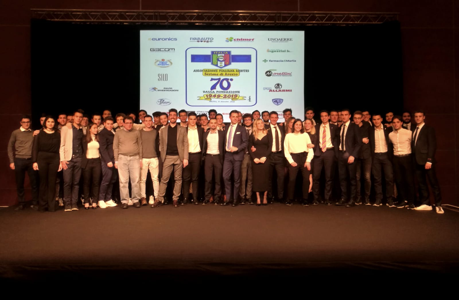 I primi 70 anni della sezione arbitri. Emozione, riconoscimenti e l’intitolazione dell’Auditorium a Felici