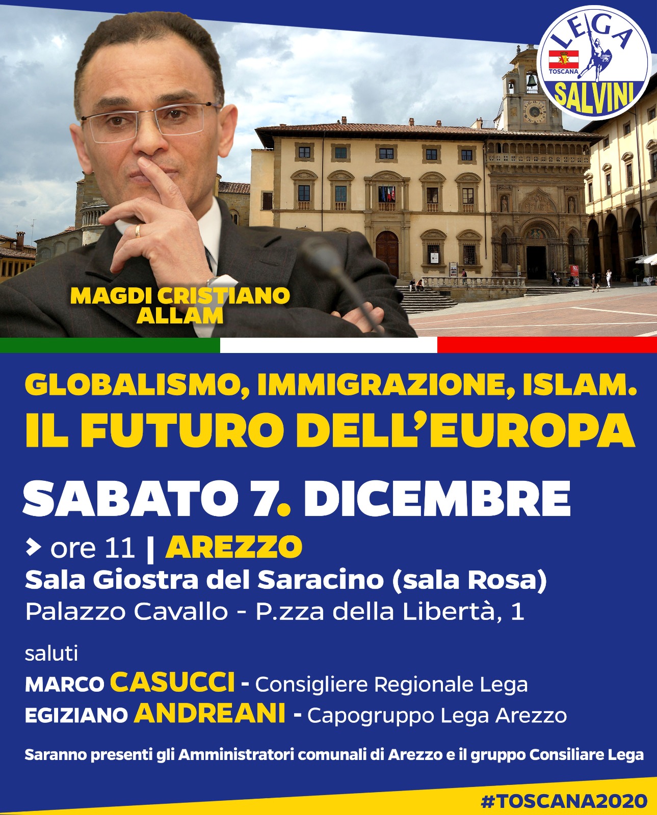 “Globalismo, Immigrazione, Islam. Il futuro dell’Europa”. Incontro con Magdi Cristiano Allam