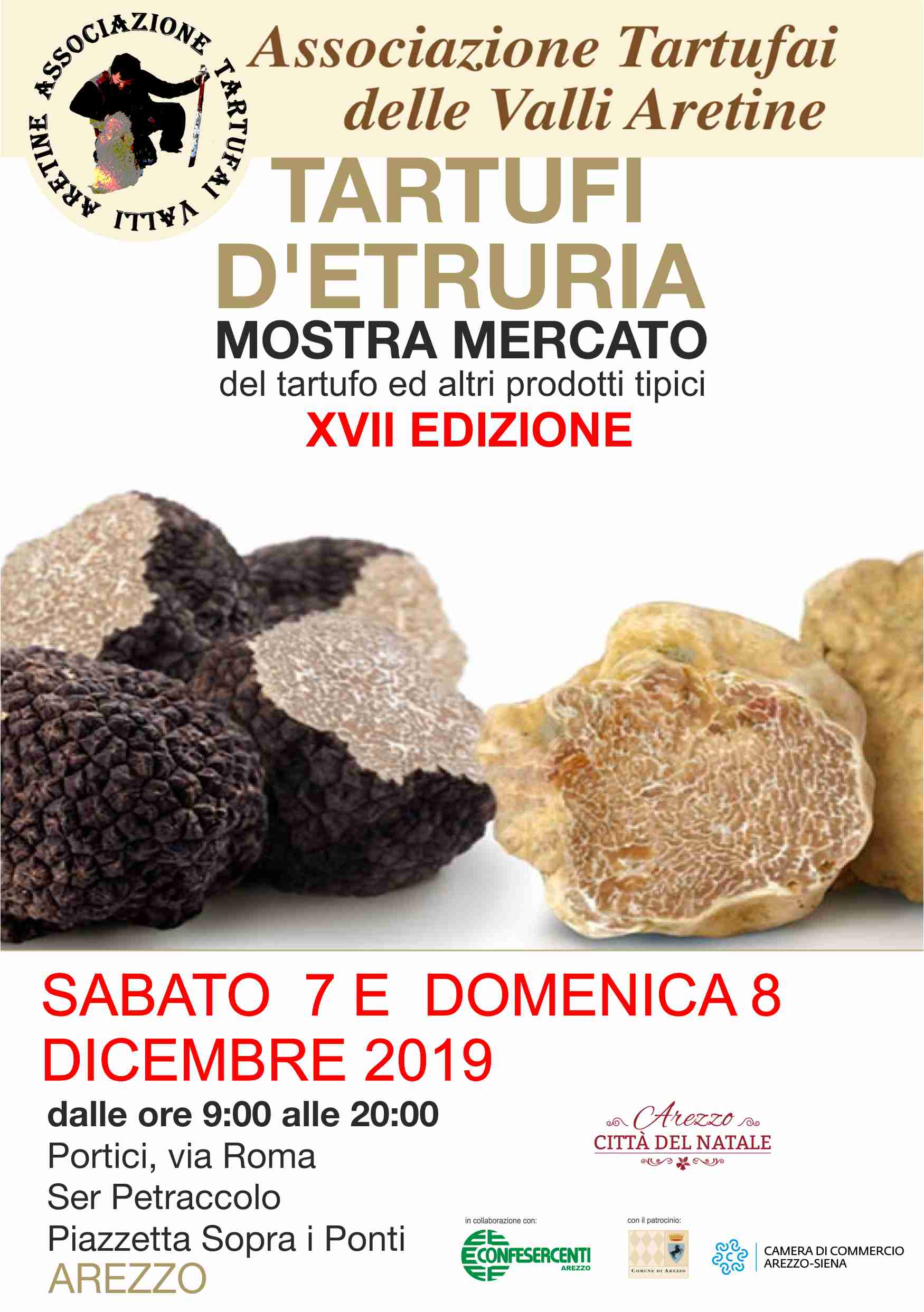 Tartufi d’Etruria, nel weekend la mostra mercato dell’oro nero sotto ai Portici