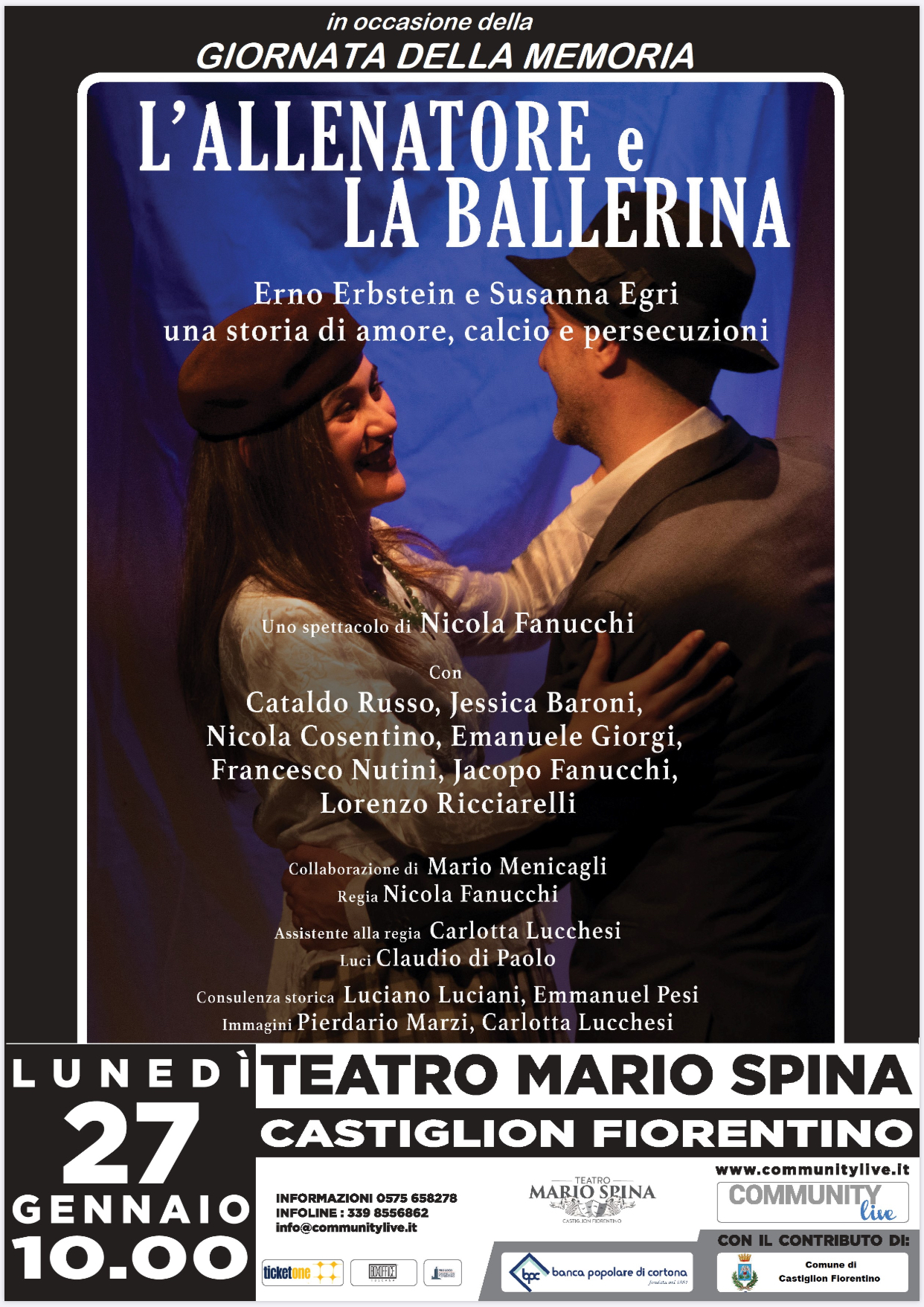 Al Teatro Spina lo spettacolo “L’allenatore e la ballerina”