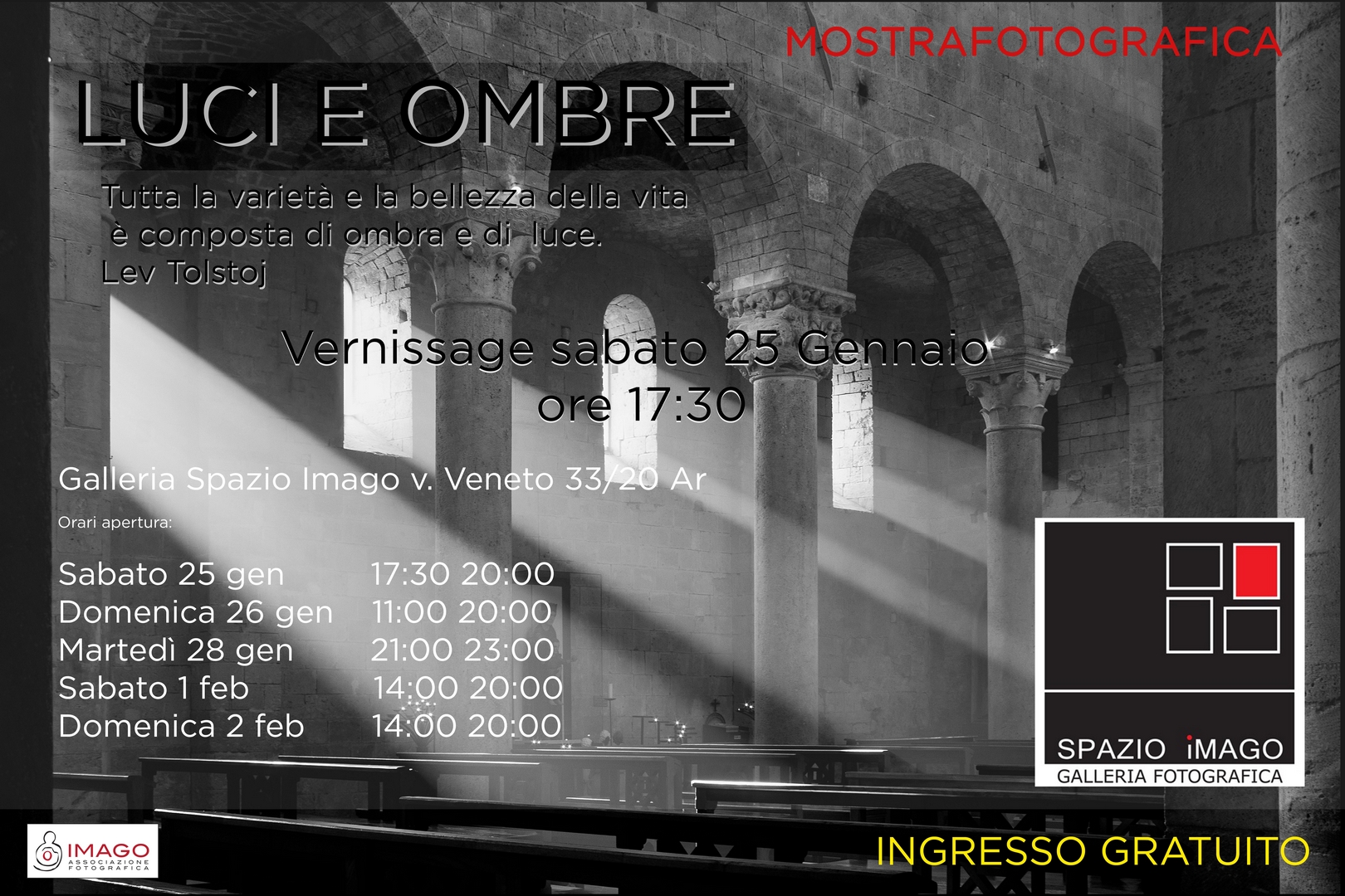 Associazione Imago, una mostra fotografica “Luci e Ombre”