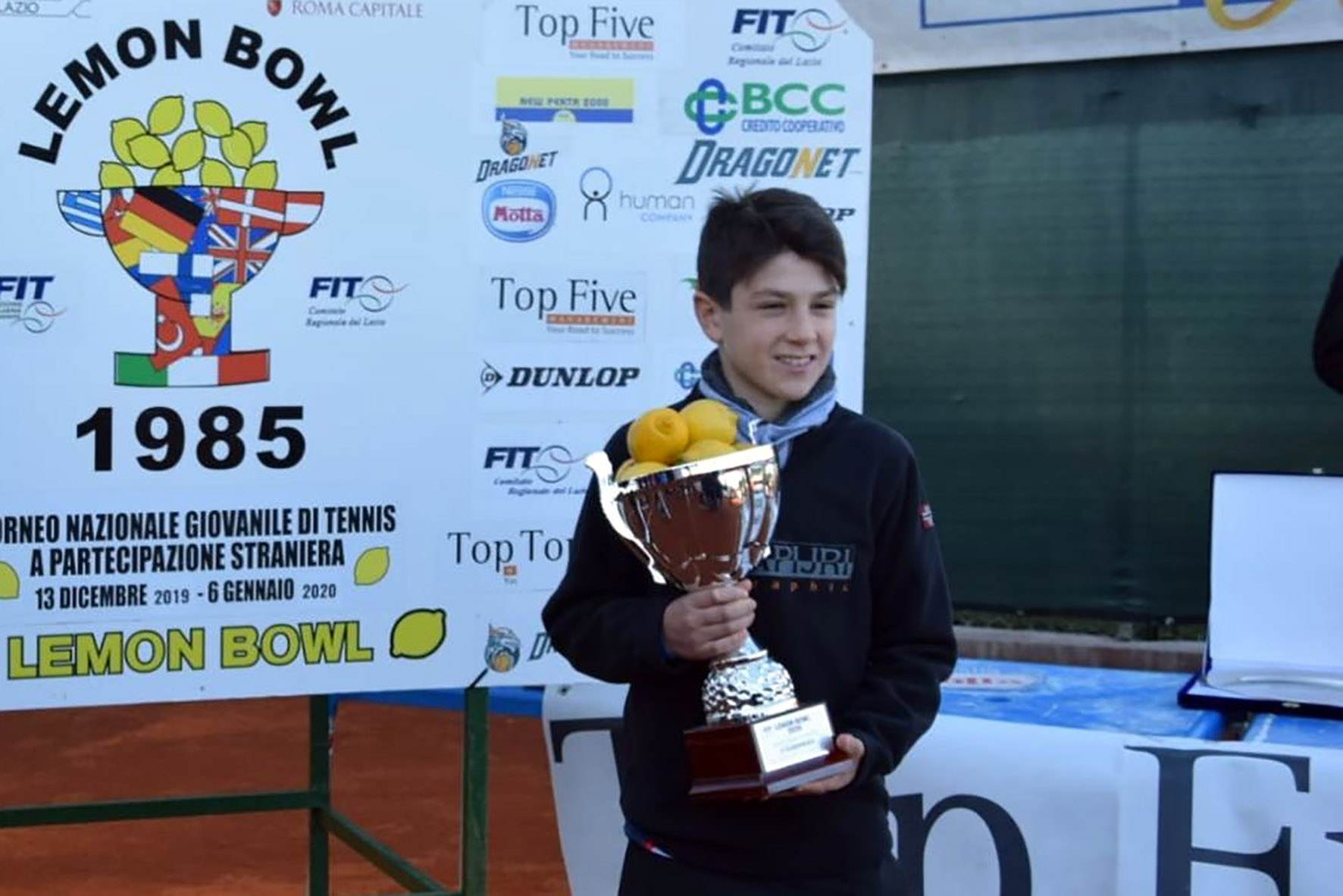 Il Tennis Giotto in finale al Lemon Bowl con Lorenzo De Vizia