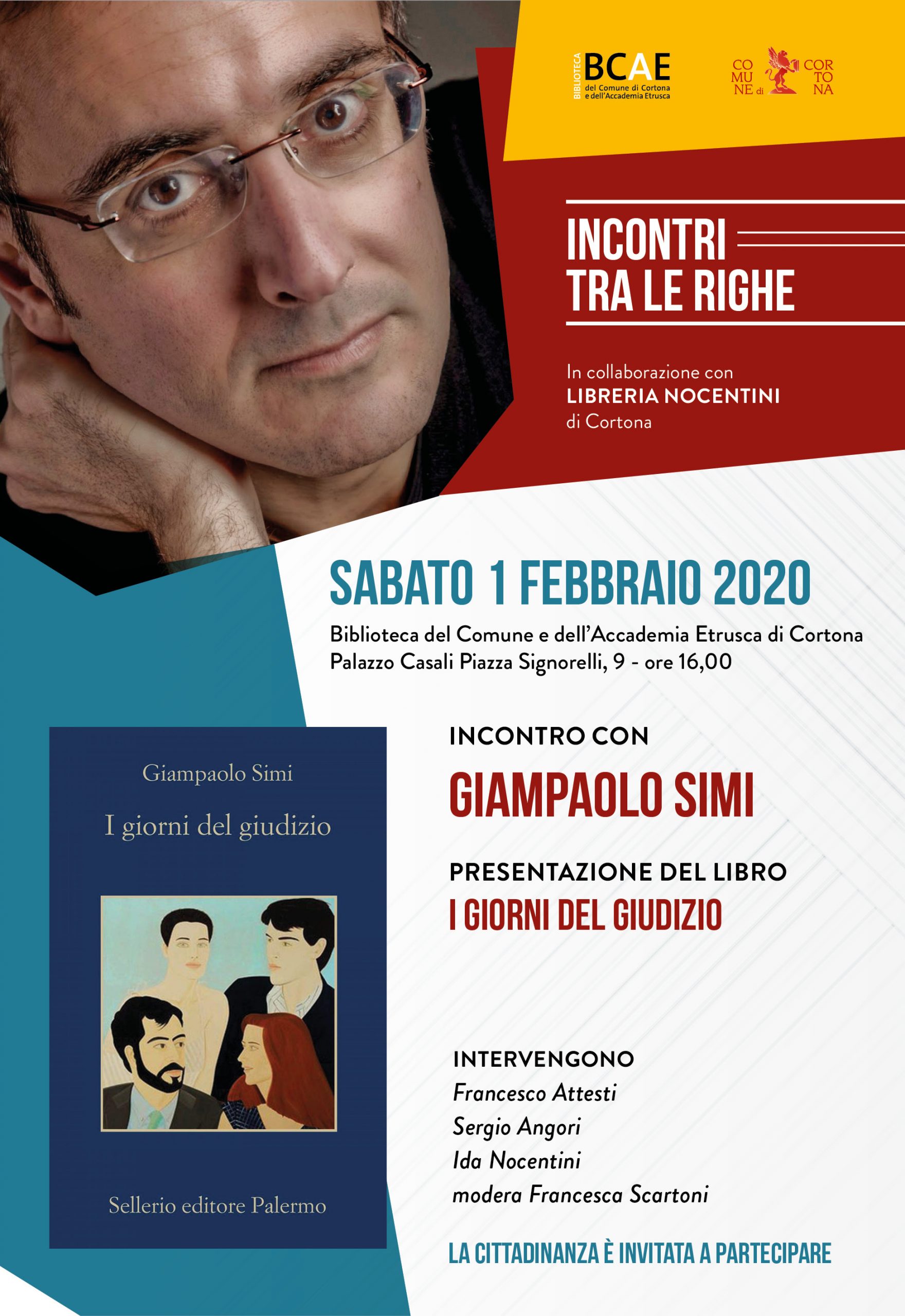 Giampaolo Simi ospite di Incontri tra le righe