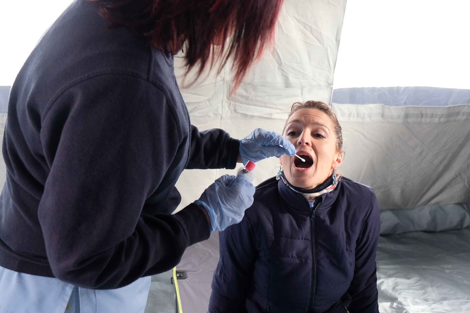 Coronavirus, il pre triage fuori dal Pronto Soccorso del San Donato