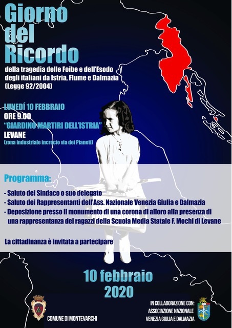 Cerimonia commemorativa al Giardino Martiri dell’Istria a Levane