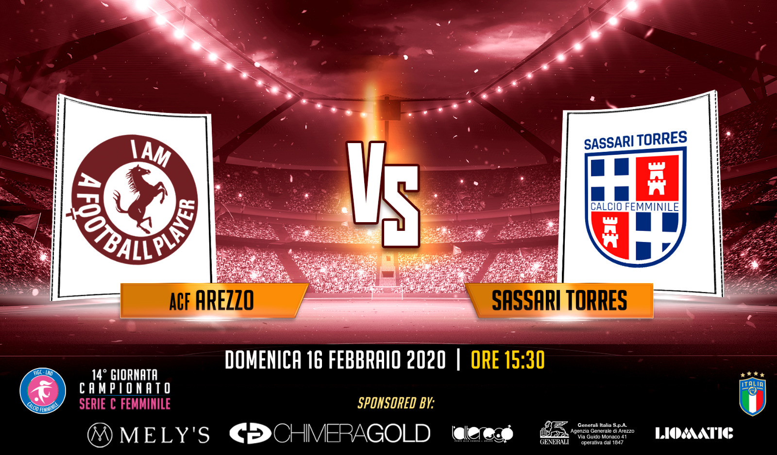 Arezzo Calcio Femminile: altro big match contro il Sassari Torres
