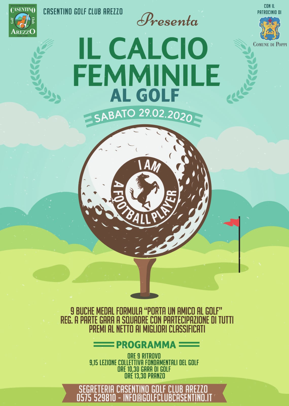 Acf Arezzo e Casentino Golf Club presentano: “Il calcio femminile al golf”
