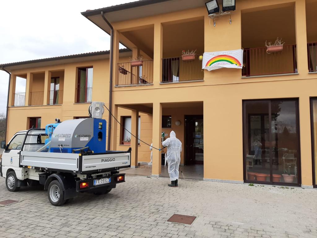Civitella in Val di Chiana: Attività di igienizzazione delle aree pubbliche